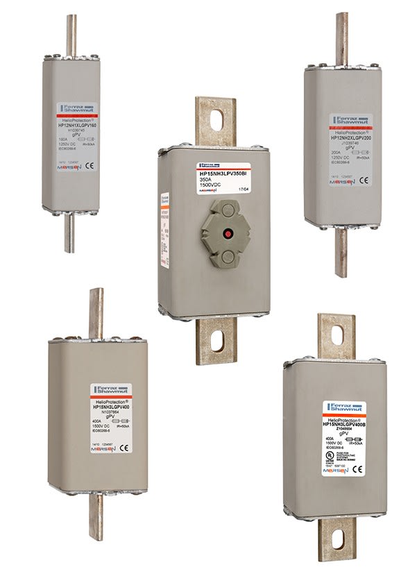 Mersen - Fusible PV gPV 1500VDC IEC 1500VDC UL 2XL 250A Couteaux pleins Clip