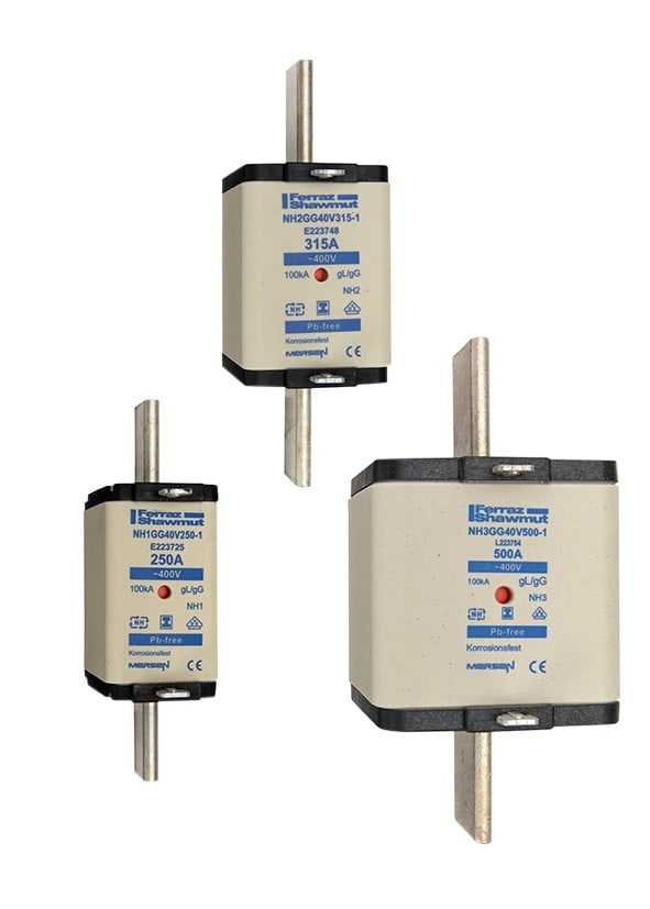 Mersen - Fusible NH2 gG 400VAC 400A pattes isolées Double indicateur