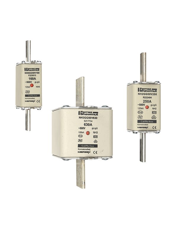 Mersen - Fusible NH3 gG 500VAC 160A pattes non isolées Double indicateur