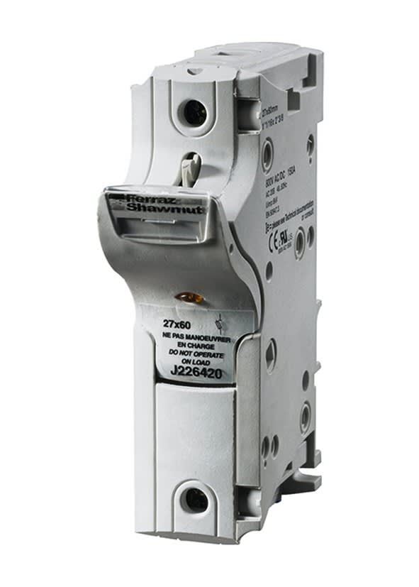 Mersen - Porte-fusible 800VAC 800VDC UL 27x60 3 p+N Indicateur visuel Cosses Faston IP20