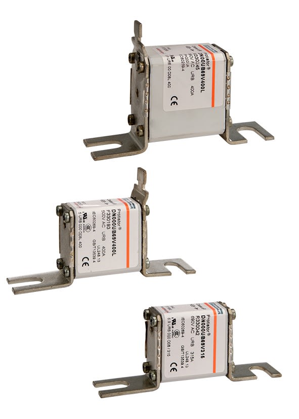 Mersen - Fusible ultra rapide NH 00 aR 690VAC 250A Percuteur Couteaux DIN 80