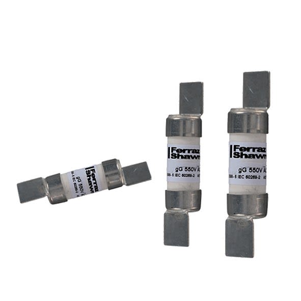 Mersen - Fusible cartouche BS CEI gG F1 550VAC 250VDC 2A BNS Couteaux décalés