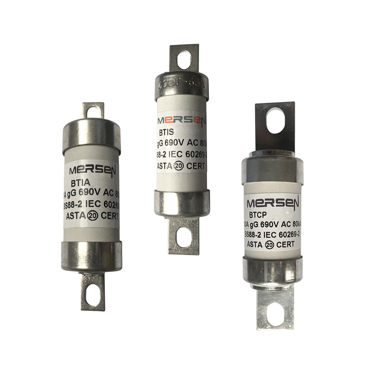 Mersen - Fusible cartouche BS CEI gG A3 690VAC 460VDC 50A BTIS Lames décalées