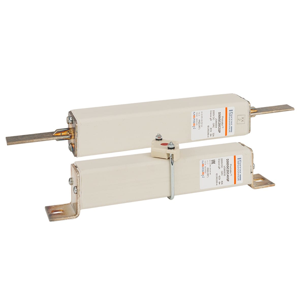 Mersen - Fusible ultra rapide 300 gR 2000VDC CEI 50A Percuteur Couteaux pleins