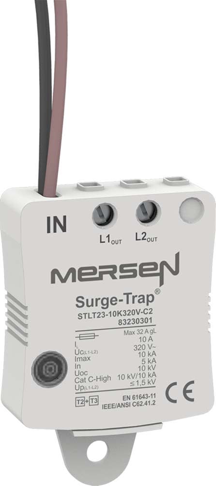 Mersen - Parafoudre T2+3, débrochable - Uc 320V 10kA - C2 (1Ph+N)