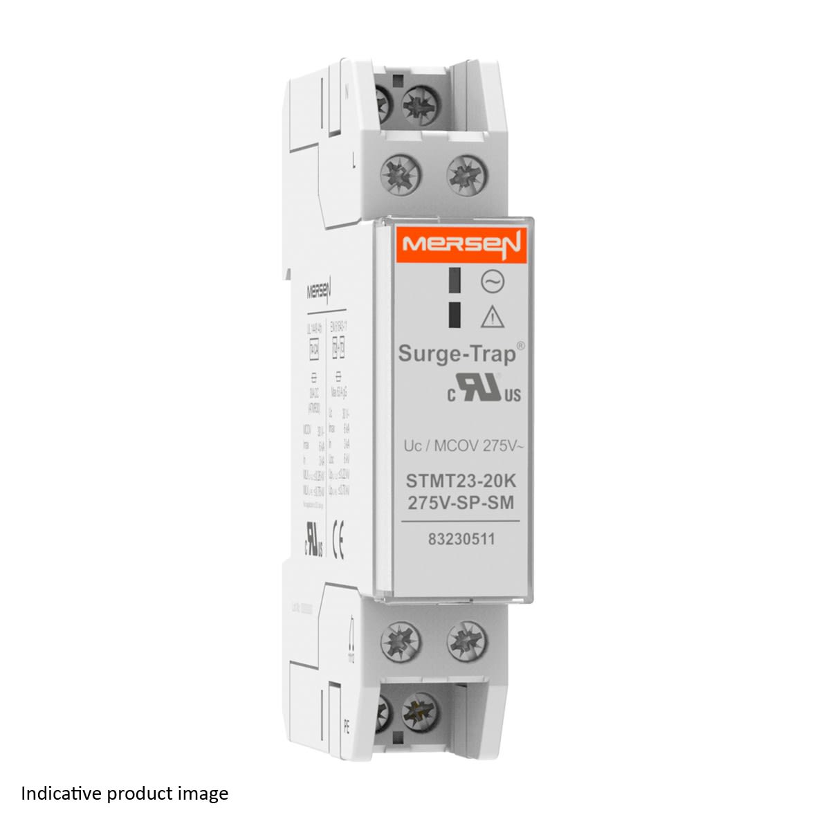 Mersen - Parafoudre "SLIM" T2+3, débrochable - Uc 30V 6kA - TT/TNS (1Ph+N)