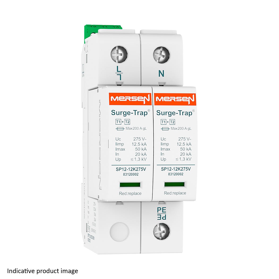 Mersen - Parafoudre T1+2, débrochable - Uc 150V 12,5kA - TNS (1Ph+N) - M