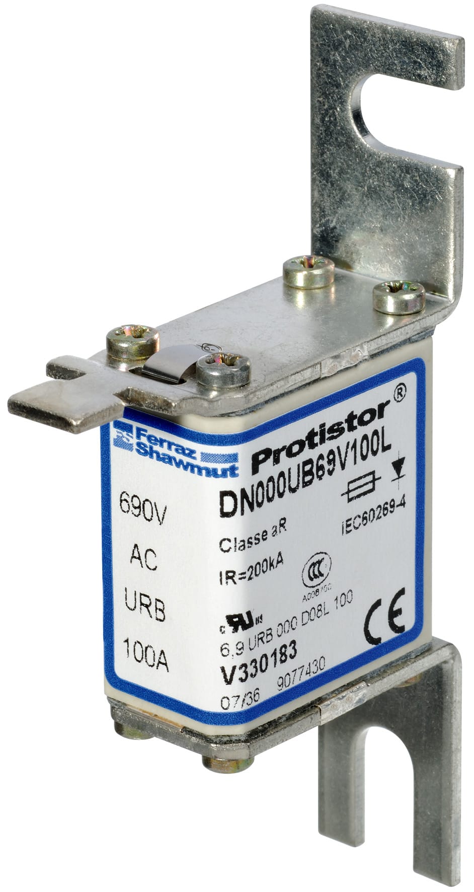 Mersen - Fus - Ultra Rapide - DIN NH - 000 - gR - 690VAC - 16A - Indicateur - D08L