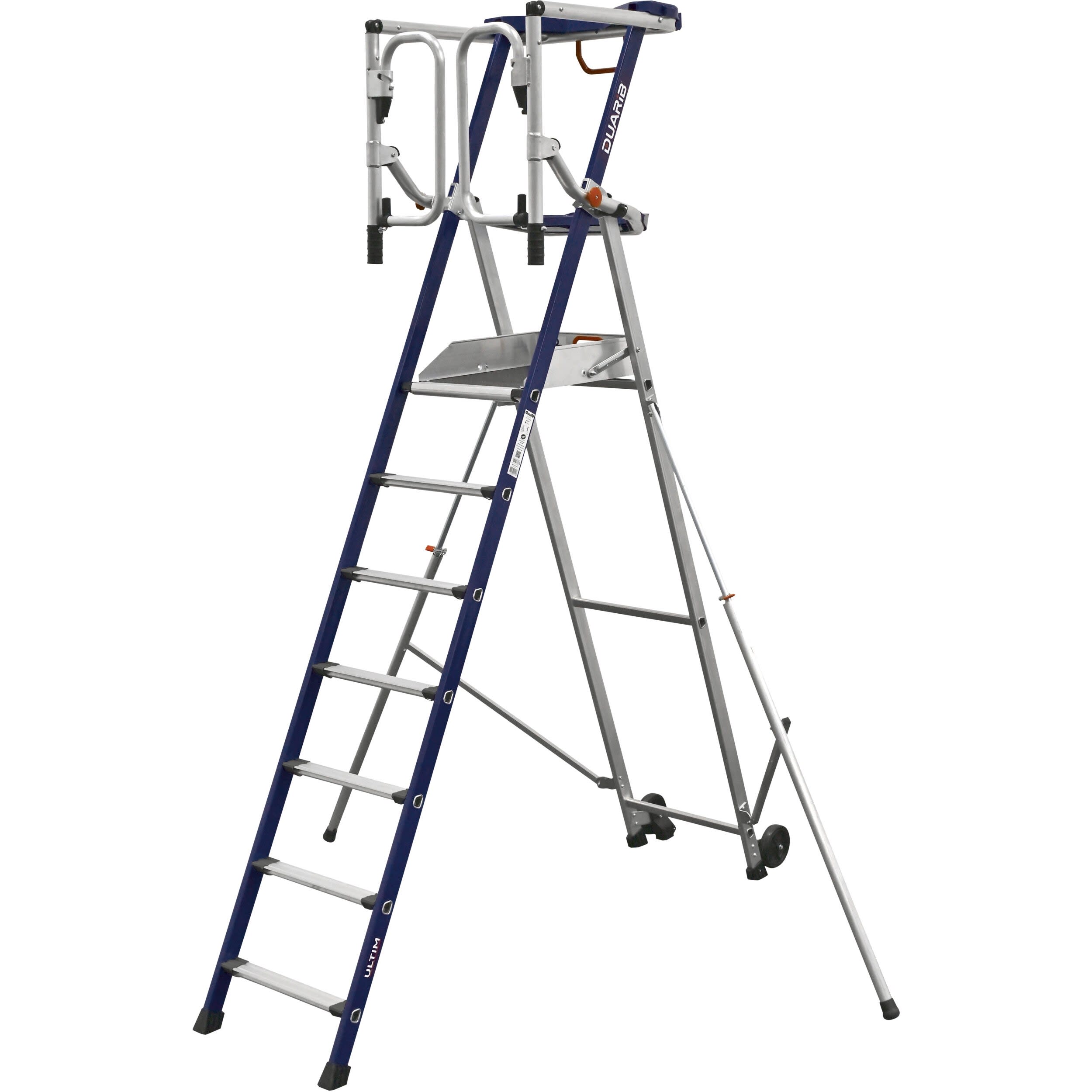 DUARIB - PLATEFORME IND ROUL HAUTEUR FIXE - AVEC STABILISATEURS - ULTIM 7 MARCHES
