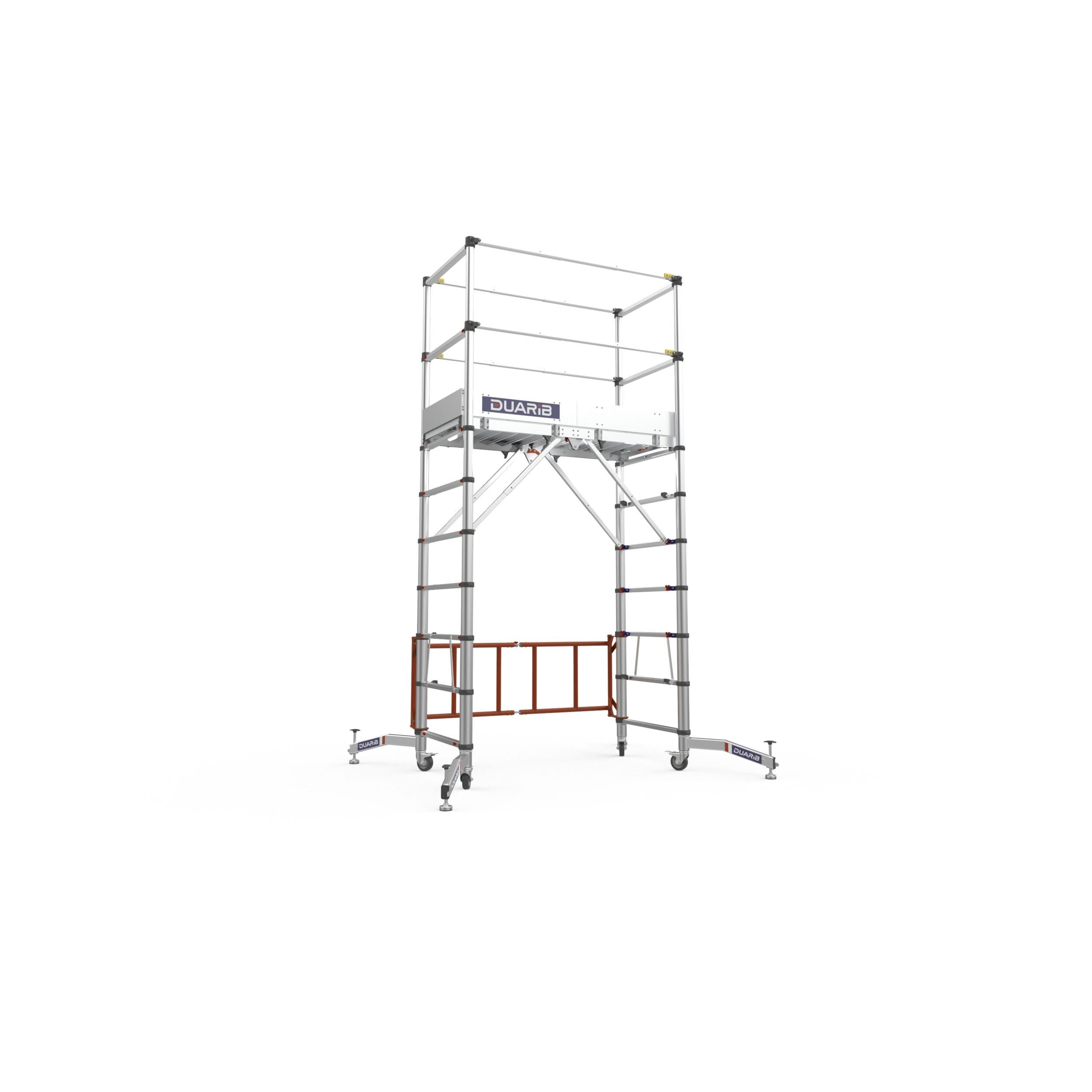 DUARIB - ECHAF ROULANT ALUMINIUM TELESCOPIQUE - TELETOWER - LONG. 1M50 - HP MAXI 2M00