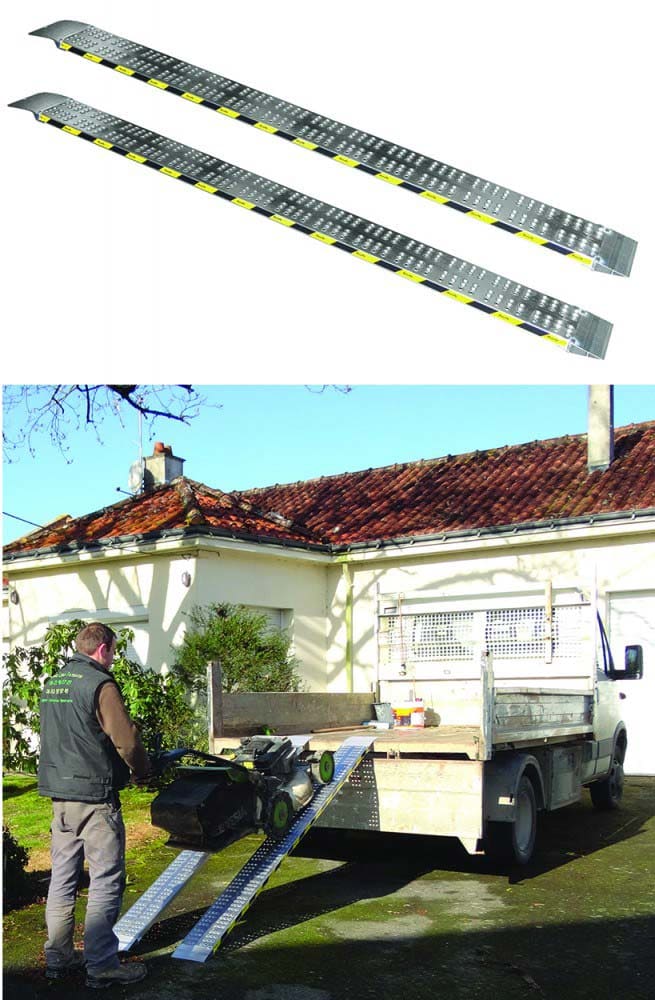 DUARIB - RAMPE ALUMINIUM - LONGUEUR 2M00 - LARGEUR 0M20 - SANS REBORDS
