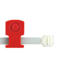 Panduit - Embase à rivet profil surbaissé; perçage à 3,7;Rouge;Cdt.100
