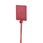 Panduit - Collier serrage identification Pan-Ty;Drapeau;19,1X26,4mm;130X2,5mm;PA 6.6 rouge