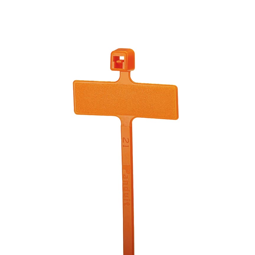 Panduit - Collier PLT;Drapeau;6,6X19,1mm;99X2,5mm;PA 6.6;Orange;Cdt:1000 (sachet)