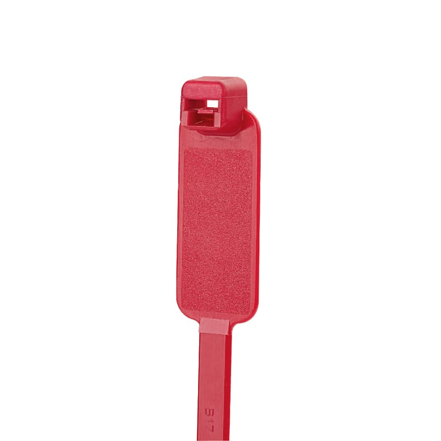 Panduit - Collier PLT;Drapeau;11,1X22,1mm;188X4,7mm;PA 6.6;Rouge;Cdt:500 (sachet)