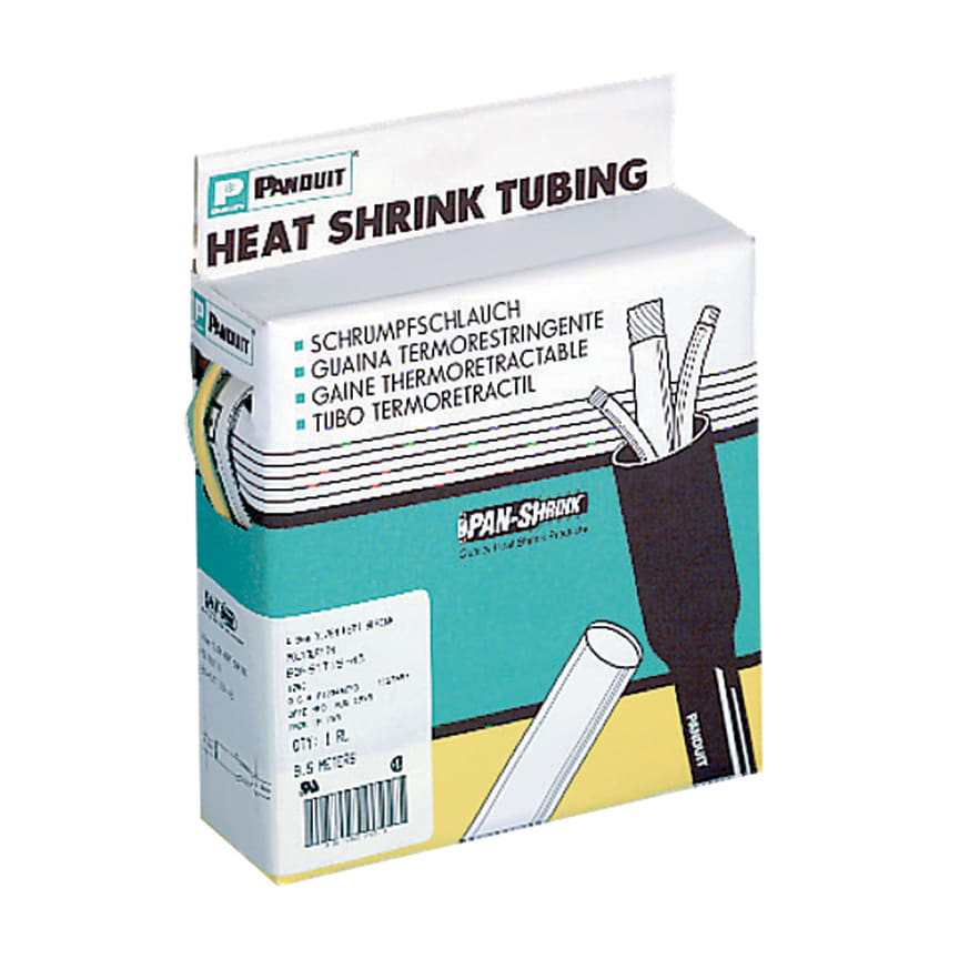Panduit - Heat Shrink Thin, .38"(9.5mm) Dia, Black