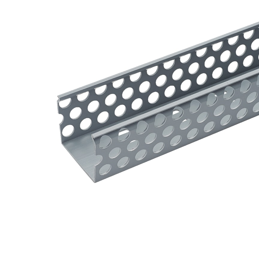 Panduit - Goul. câblage bords perforés;PVC gris;1,5x3pouces;couvercle à ajouter; Cdt.6pied