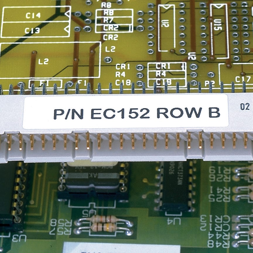 Panduit - Etiquette adhésive blanche 25,4x9,7mm sur planche; matière polyester; à utiliser