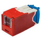 Panduit - Module jack Mini-Com? UTP RJ45 Cat 6A,TG,Obturé,Rouge,Qté:1