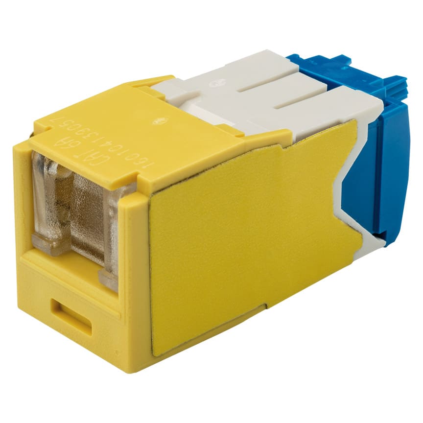 Panduit - Module jack Mini-Com? UTP RJ45 Cat 6A,TG,Obturé,Jaune,Qté:1