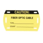 Panduit - Etiq. "caution fiber opt. cable"+collier;88,9x50,8mm;Jaune et Noir;5/cdt;Cdt.1
