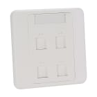 Panduit - NK 4-port, single gang, 86mm x 86mm, shu