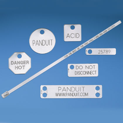 Panduit - Marker plate, four holes, 304 Stainless