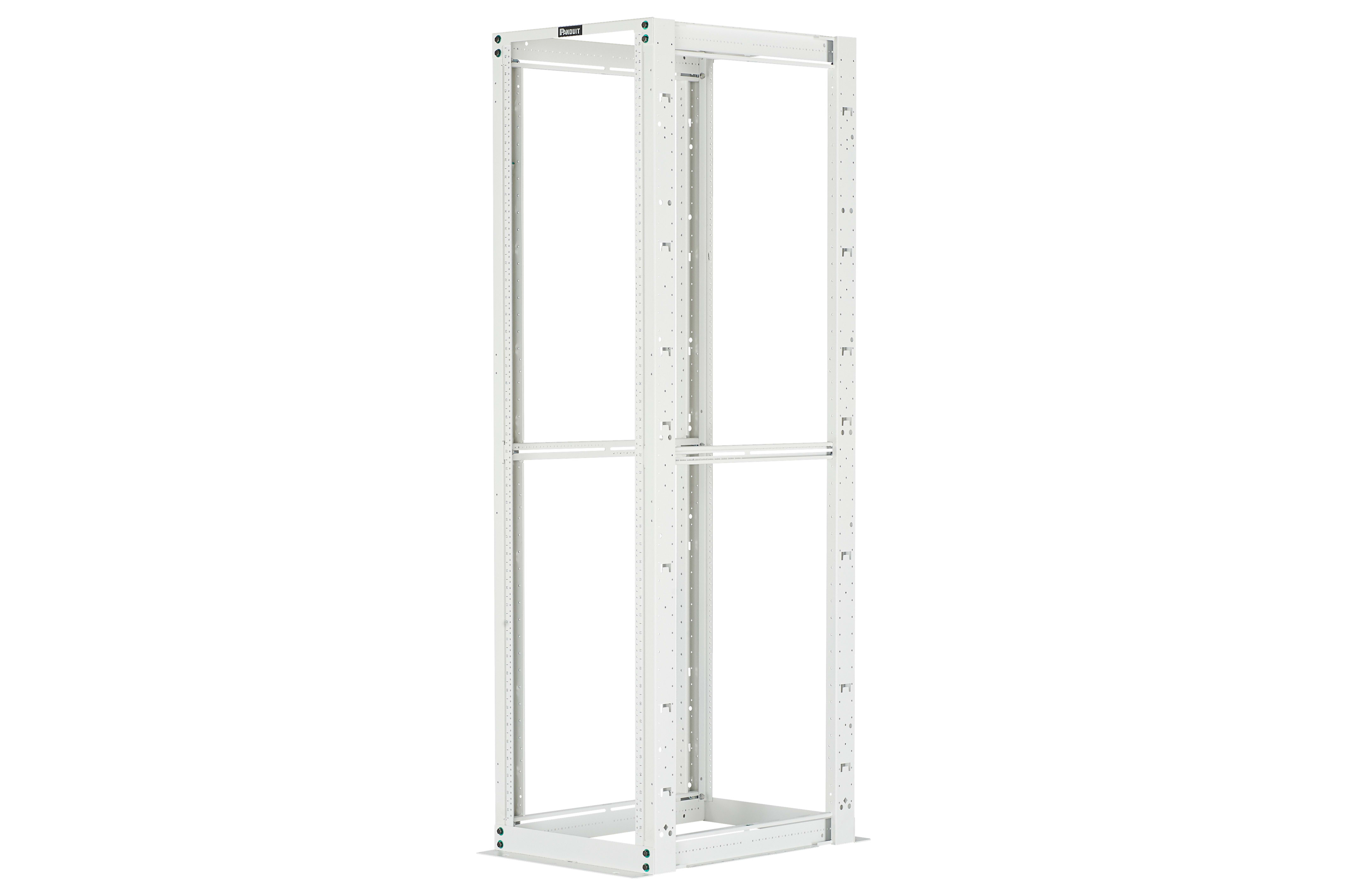 Panduit - 36" Deep 4 Post Rack With Cage Nuts Whit