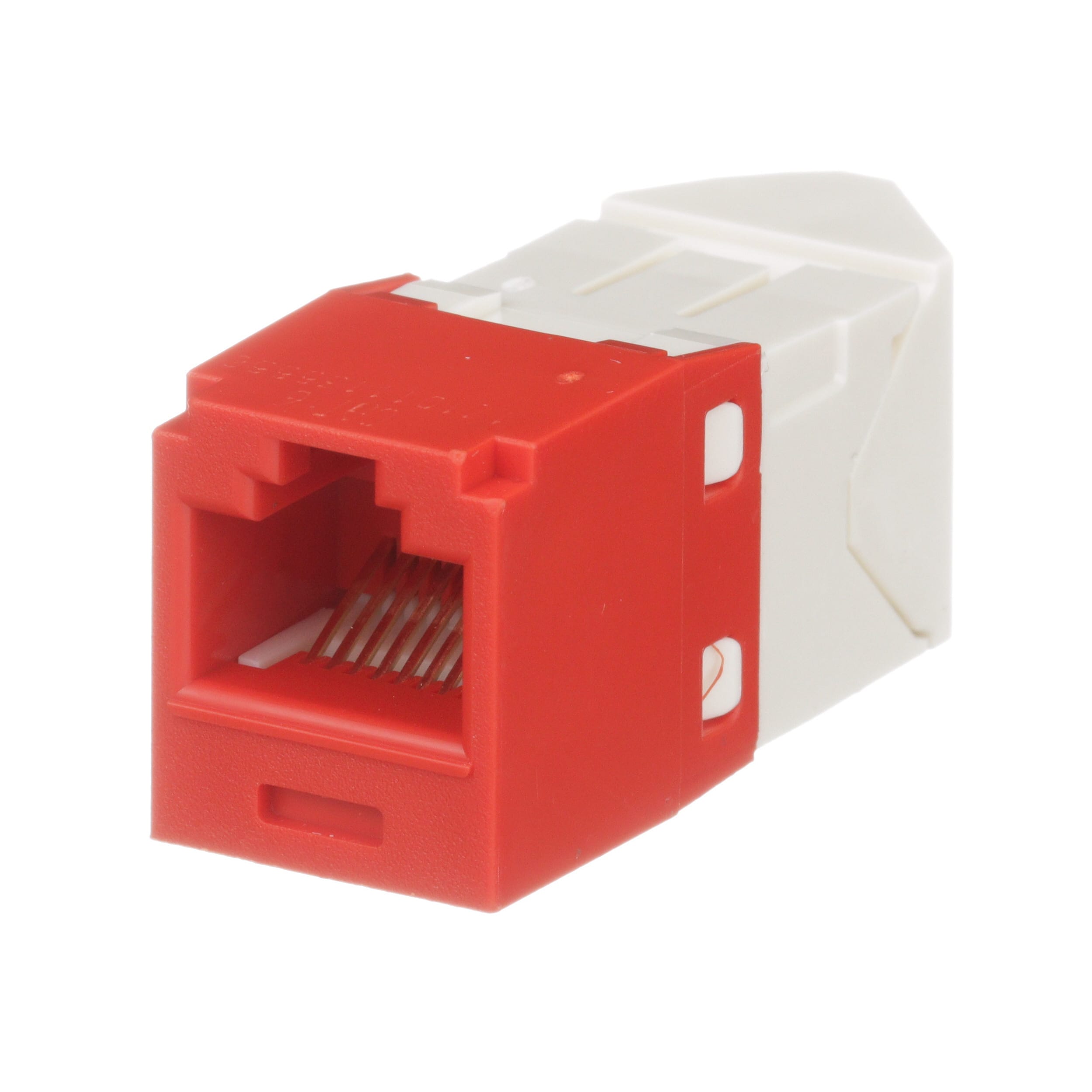 Panduit - Module jack Mini-Com? UTP RJ45 Cat 6,TG,gauche/droite,Rouge,Qté:1