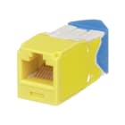 Panduit - Module jack Mini-Com? UTP RJ45 Cat 6A,TG,gauche/droite,Jaune,Qté:1