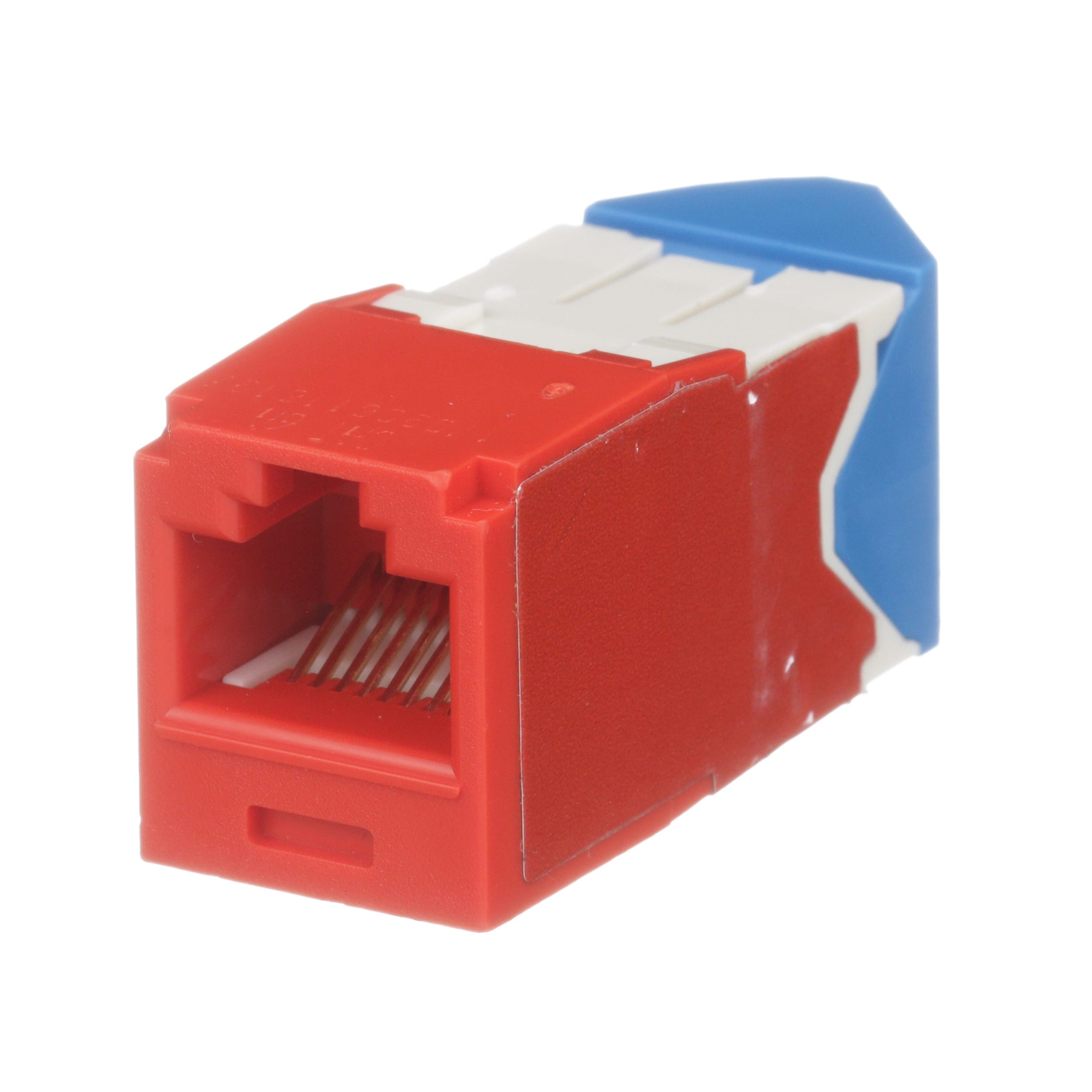 Panduit - Module jack Mini-Com? UTP RJ45 Cat 6A,TG,gauche/droite,Rouge,Qté:1