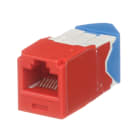 Panduit - Module jack Mini-Com? UTP RJ45 Cat 6A,TG,gauche/droite,Rouge,Qté:1