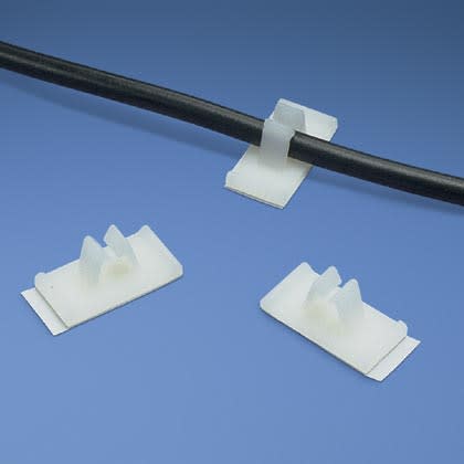 Panduit - Clip cordon vertical adhés.;25,4x12,7x11,2mm;dia. max. 6,4mm;PA 6.6 Nat;Cdt.100