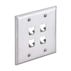 Panduit - Faceplate, 4 Port, Double Gang, Stainles