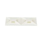 Panduit - Embase adhésive;4 voies;38,1x38,1mm;P.A 6.6; Naturel;Cdt.50;A utiliser avec les
