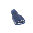 Panduit - Clips entier isolés PA 6.6 en vrac;6,35x0,8;16-14 AWG (1,5-2,5);bleu;Cdt.100