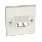 Panduit - Faceplate, 2 Port, 86x86 Sloped, Off Whi