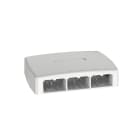 Panduit - Mini Com 6 port Surf Mt Box w/quick rele