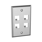 Panduit - Faceplate, 4 Port, Single Gang, Stainles