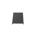 Panduit - Couvercle de goulotte de câblage;PVC noir;6 pieds(1,80m)x82,6mm;Cdt.6 pieds