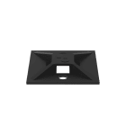 Panduit - Embase adhésive;4 voies;25,4 x 25,4 mm;ABS;Noir;Cdt.100;A utiliser avec les coll