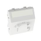 Panduit - Plastron Angulaire 45x45 - 1 port avec Volet - Blanc Artic