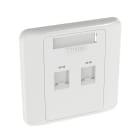 Panduit - Faceplate, 86X86 Shuttered 2-Postition,