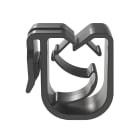 Panduit - Clip bord de tole de 1,2mm max; diamètre faisceau 6-12mm ; acetal Noir;Cdt1000