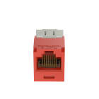 Panduit - Module jack avec cadre de montage Mini-Com? UTP RJ45,Cat 6,TG,Rouge,Qté:1