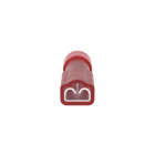 Panduit - Clips entier isolés PA 6.6 en bande;2,8x0,5;22-18 AWG(0,5-1,0);rouge;Rlx3000