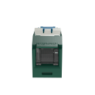 Panduit - Module jack Mini-Com? UTP RJ45 Cat 6A,TG,Obturé,Vert,Qté:1