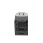 Panduit - Module jack Mini-Com? UTP RJ45 Cat 6,TG,Obturé,Noir,Qté:1