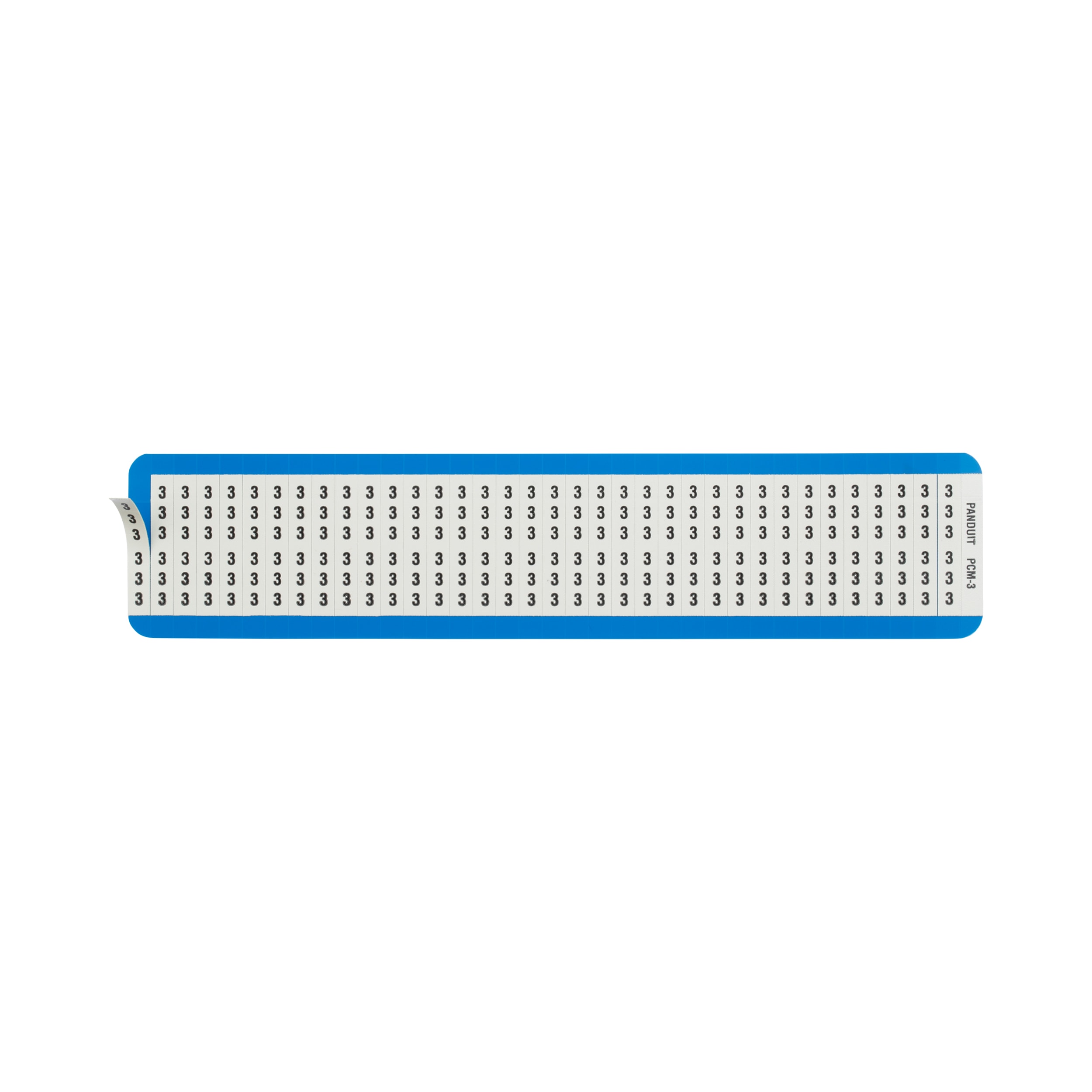 Panduit - Repère de câble adhésif numéroté "3";6,35x38,10mm;36/carte;Cdt.25cartes