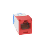 Panduit - Module jack Mini-Com? UTP RJ45 Cat 6A TG, résistant à la corrosion,Rouge,Qté:1